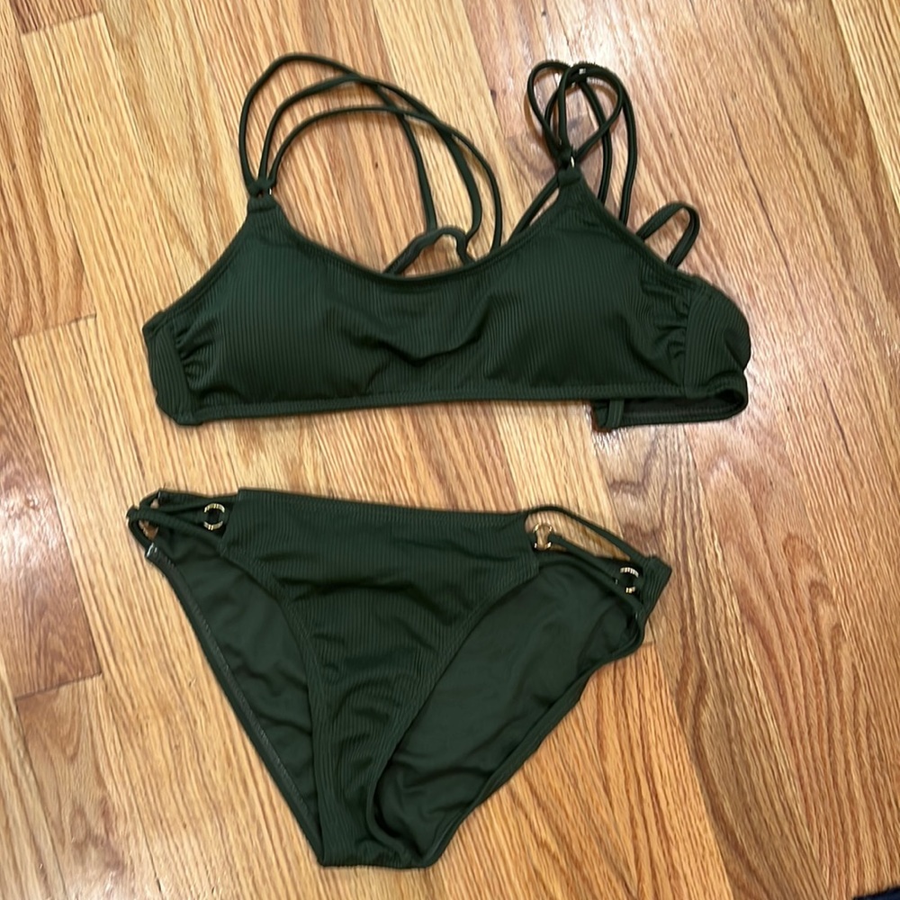 Dark green swim suit